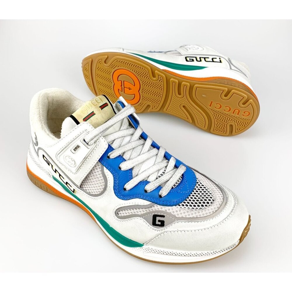 NIB Gucci Ultrapace Panelled Sneakers In White Size 6 - Picture 6 of 15
